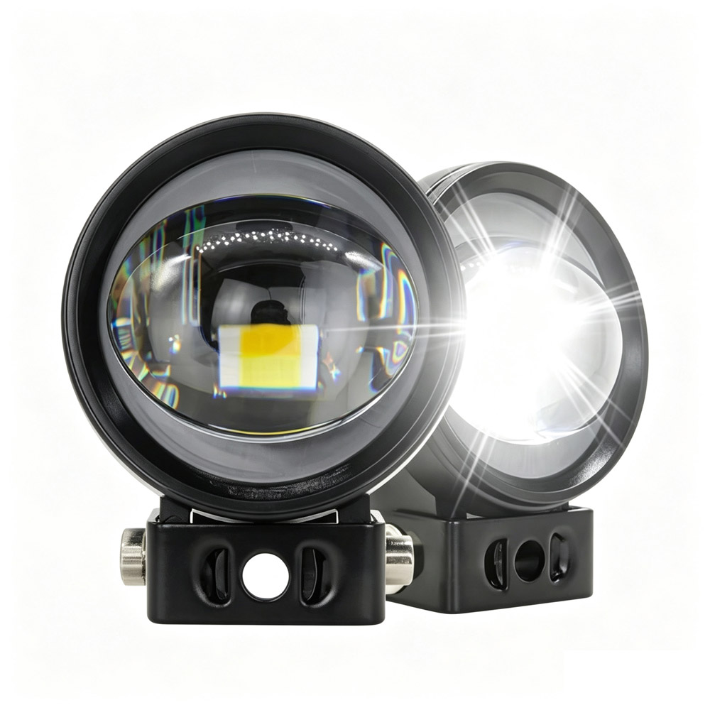 Universal Motorcycle Led Headlight Projector - LED プロジェクタースポットライトオートバイ補助運転フォグランプユニバーサルヘッドライトバイク 4x4 ATV UTV オフロード車用