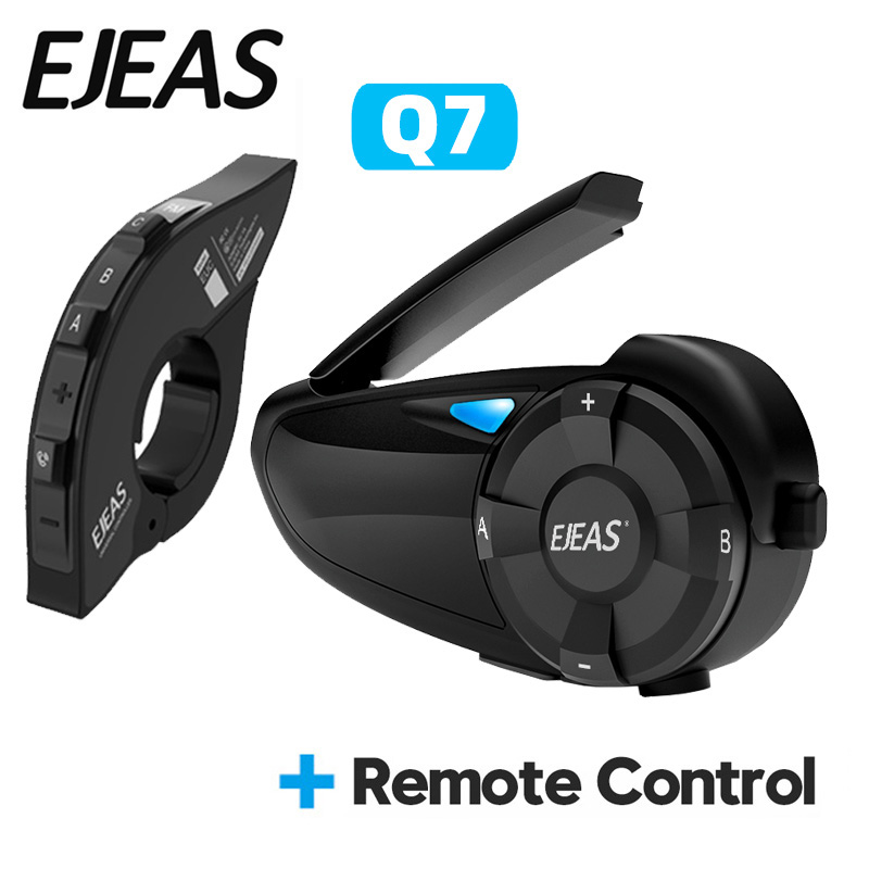 Universal Motorcycle Helmet Intercom Headset - EJEAS Q7 オートバイヘルメットヘッドセットインターホン最大 7 ライダーワイヤレスインターホン Bluetooth
