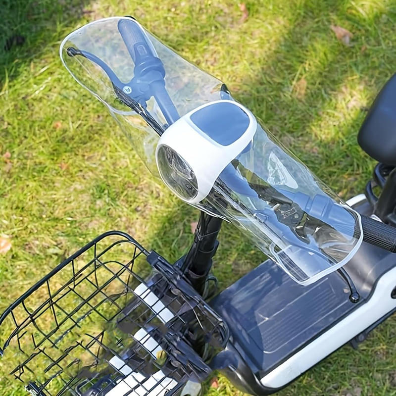Riding Gear - 1個入り 防水電動車両ハンドルバーカバー フロントダッシュボードレインシールド スクーター・バイク用 防風アウトドアライディングギア