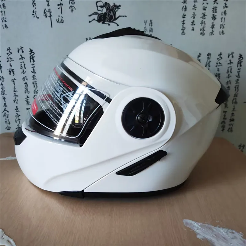 Motorcycle Helmet Inner Sun Visor Lens - 内蔵サンバイザー付き、安全性を高めたダブルレンズ、フルフェイスレーシングヘルメット。