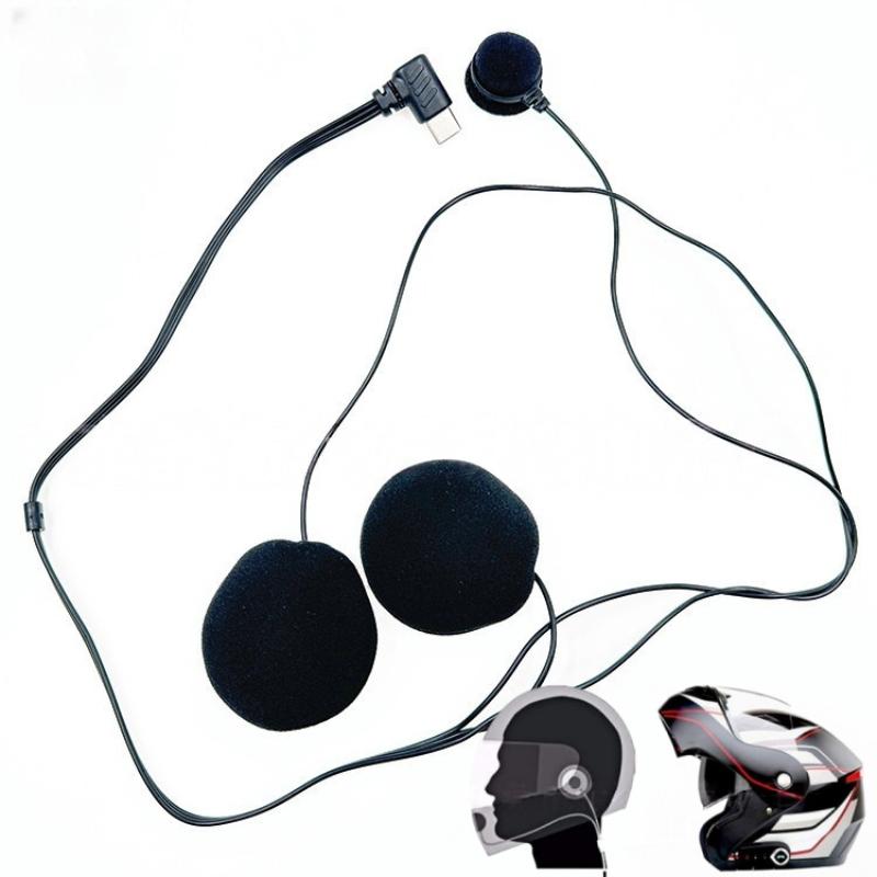 Full Face Motorcycle Helmet With Bluetooth - 1Pc タイプ C プラグ HD ノイズリダクションオートバイフルフェイスヘルメットヘッドセットマイクソフトマイク