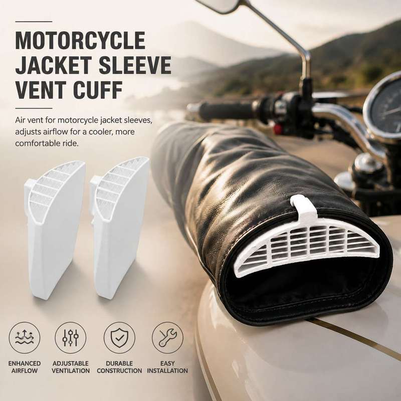 Riding Gear - バイクジャケット袖口通気口 エアーベンチレーター ジャケット袖口空気流量調整部品 バイクライディングウェア用