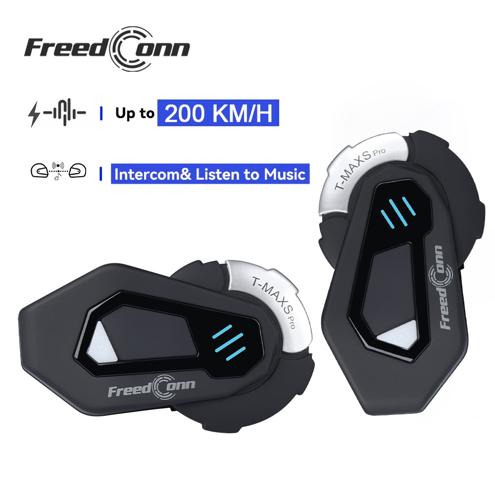 Full Face Motorcycle Helmet With Bluetooth - FreedConn T MAX S PRO バイク用インターコム