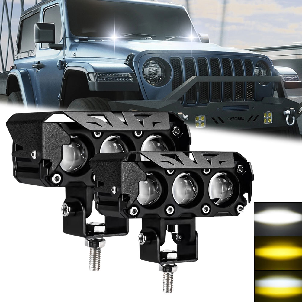 Universal Motorcycle Led Headlight Projector - オートバイ用LEDヘッドライト、LEDプロジェクター、レンズ灯台、オフロード、4x4 atvトラック、Suv utvアクセサリー、3インチ、12v、24v