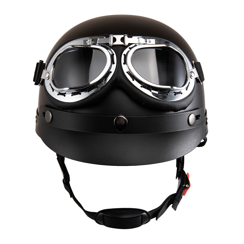 Vintage Open Face Retro Helmet - オートバイヘルメットオープンフェイスレトロ Capacete デモトスクーターバイクヘルメット安全ヴィンテージキャスコモト四季