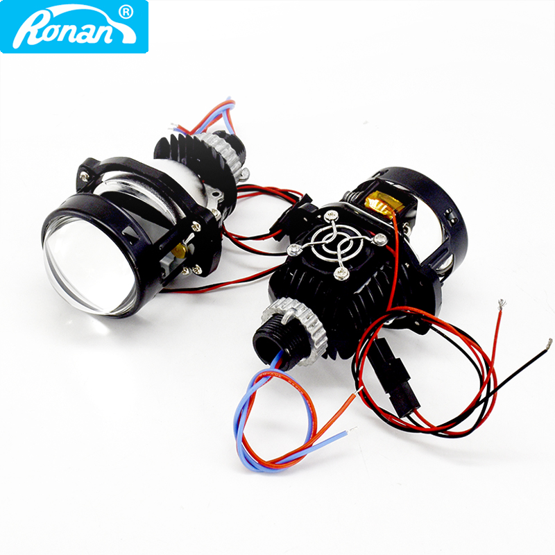 Ronan-車のヘッドライト,2.0 k,h1 h4 h7  - Universal Motorcycle Led Headlight Projector のレビューと価格
