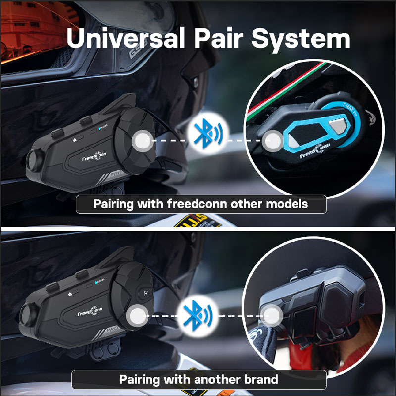 Freedconn バイク用インターコム オートDVR ヘル - Universal Motorcycle Helmet Intercom Headset のレビューと価格