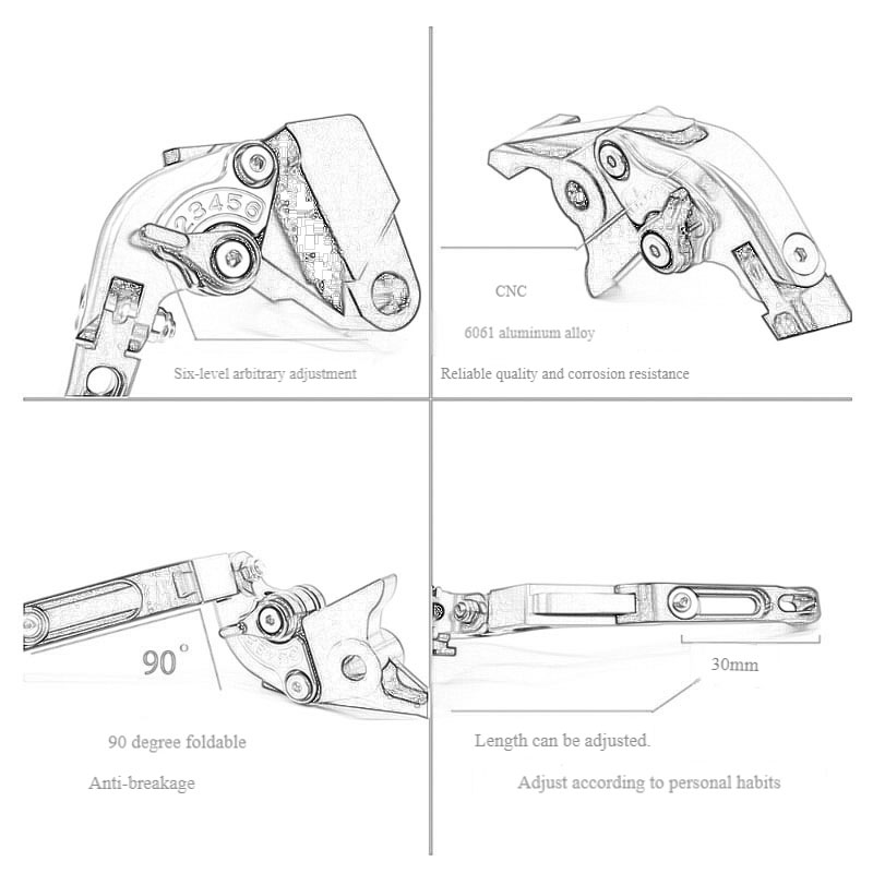 ヤマハ MT-09 MT09 MT mt 09 2021-2 - Cnc Aluminum Adjustable Brake Clutch Levers のレビューと価格