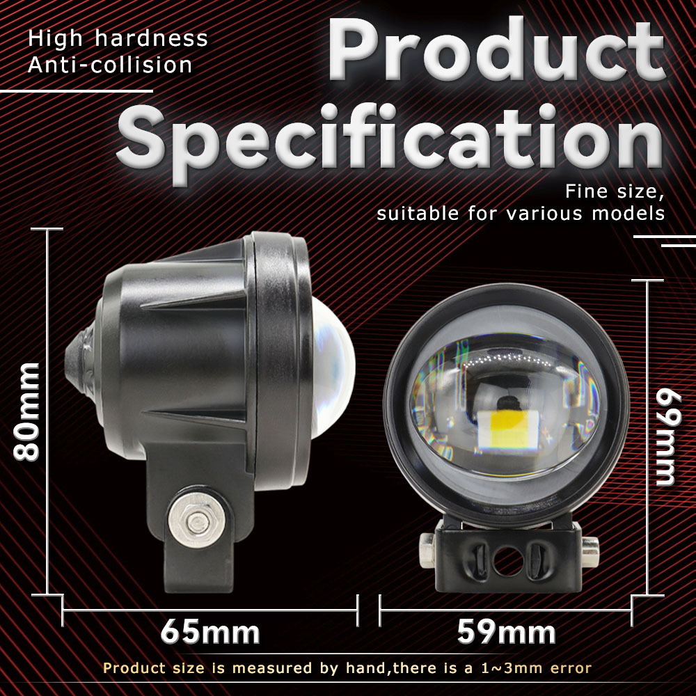 LED プロジェクタースポットライトオートバイ補助運転フォグ - Universal Motorcycle Led Headlight Projector のレビューと価格