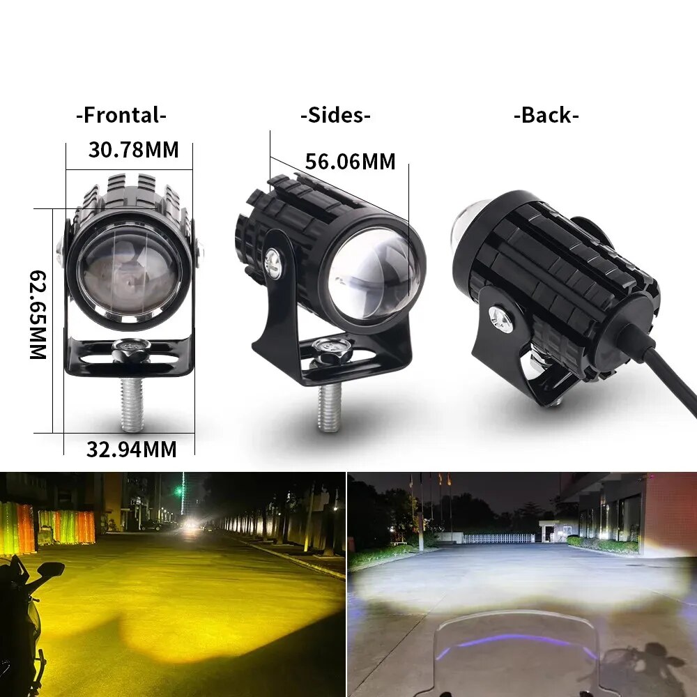 1/2 個ユニバーサルオートバイ LED ヘッドライトプロジ - Universal Motorcycle Led Headlight Projector のレビューと価格