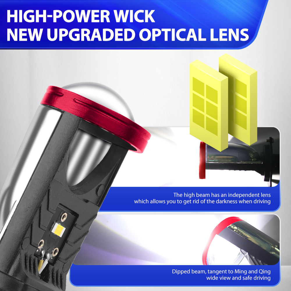 LEDモーターサイクルヘッドライトプロジェクター,h4ライト - Universal Motorcycle Led Headlight Projector のレビューと価格