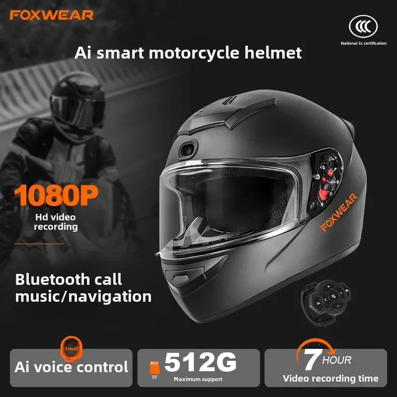 男性と女性のためのカメラとBluetoothヘッドセットを備 - Full Face Motorcycle Helmet With Bluetooth のレビューと価格