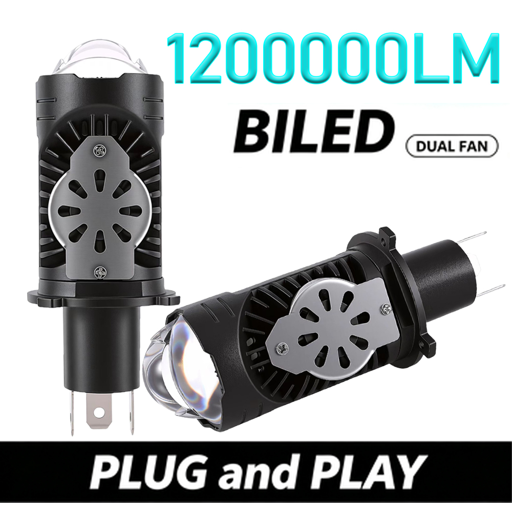 CANBUS H4 Bi LEDバルブ 車用ヘッドライト 1 - Universal Motorcycle Led Headlight Projector のレビューと価格