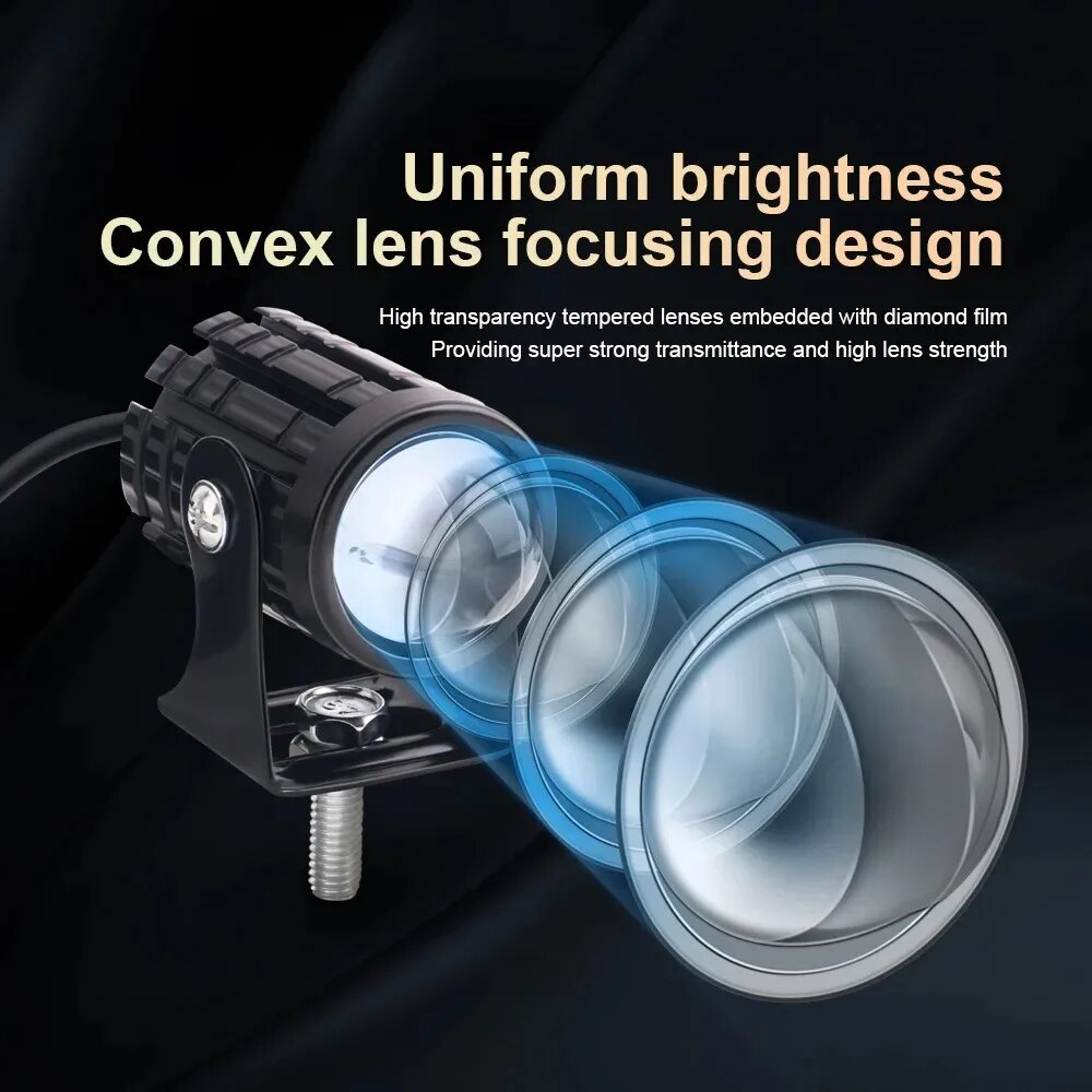 ユニバーサルオートバイ LED ヘッドライトプロジェクターレ - Universal Motorcycle Led Headlight Projector のレビューと価格