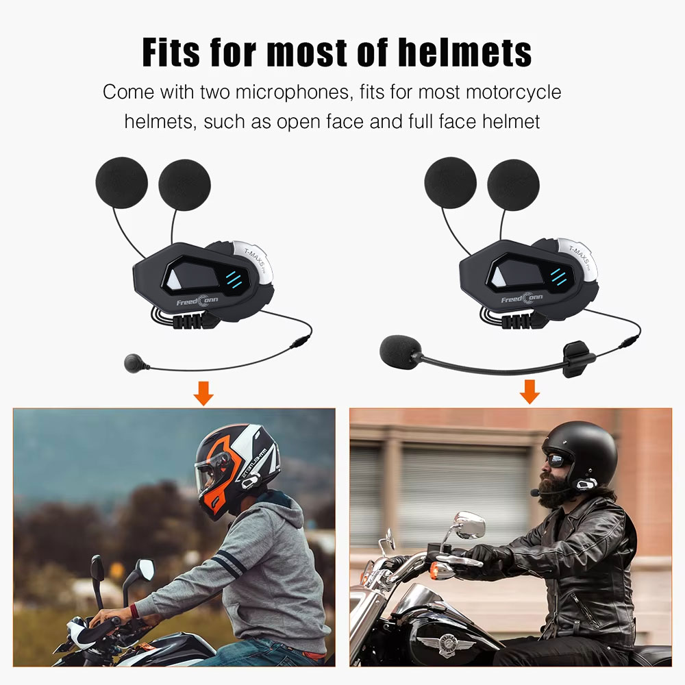 FreedConn T MAX S PRO バイク用インター - Full Face Motorcycle Helmet With Bluetooth のレビューと価格