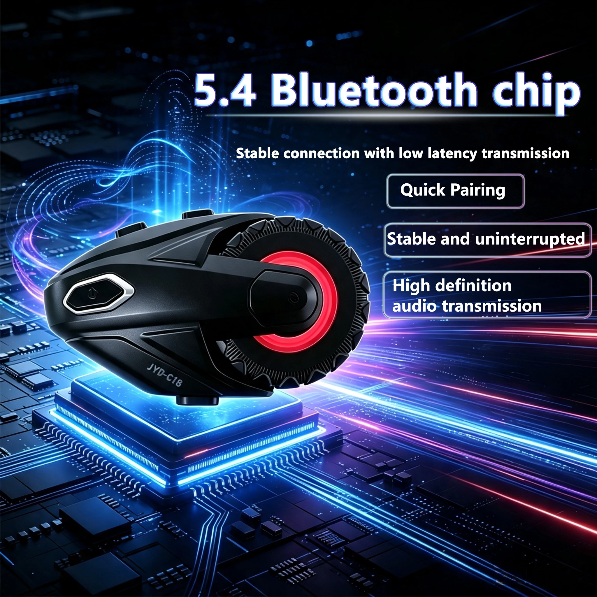 1/2個入り オートバイ用Bluetooth 5.4 ヘルメ - Universal Motorcycle Helmet Intercom Headset のレビューと価格