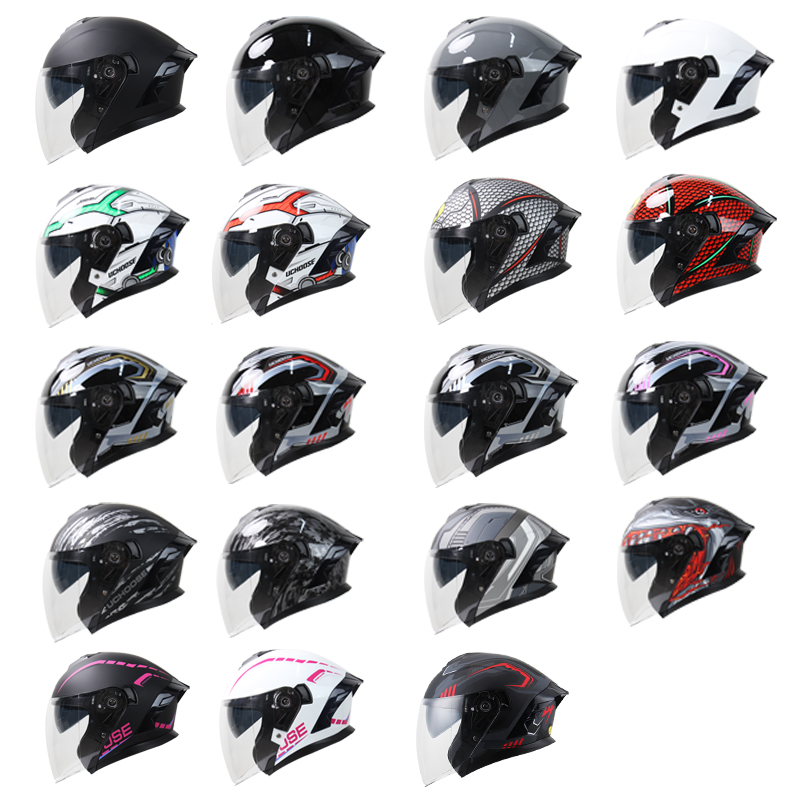 715-オートバイデュアルバイザーフリップアップモジュラーフ - Dual Visor Motorcycle Racing Helmet のレビューと価格